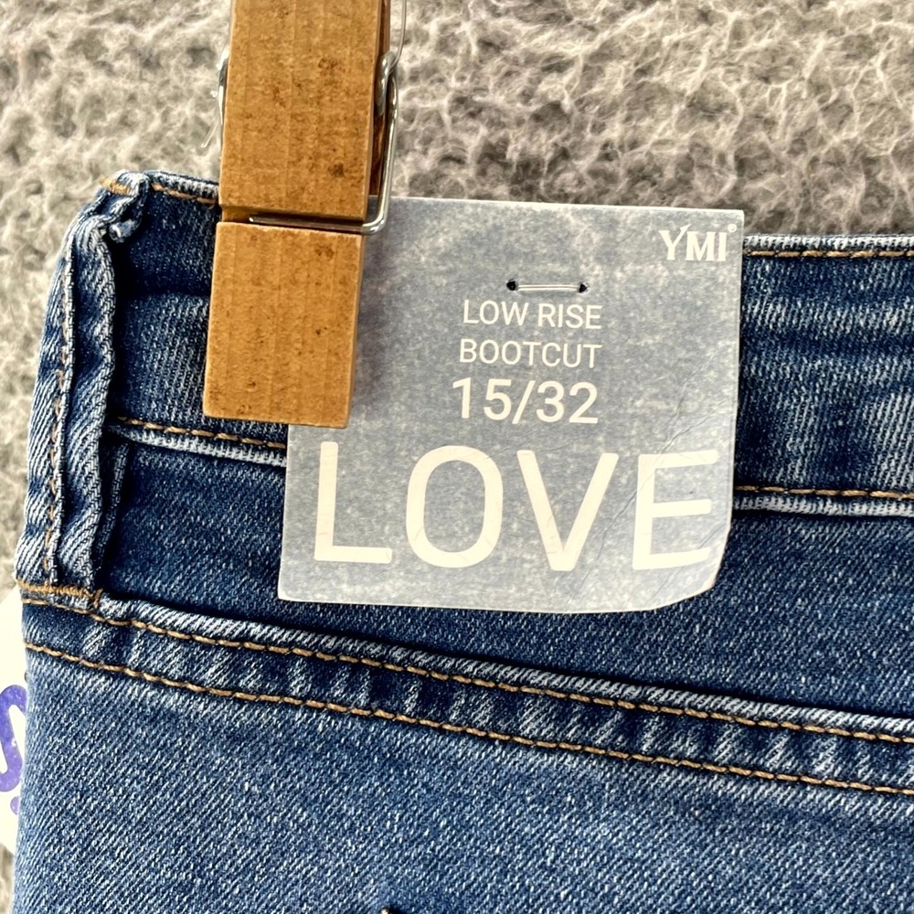 YMI Low Rise Bootcut Jeans Womens 15/32 Blue Denim Western Cowgirl Streetwear - Picture 15 of 16